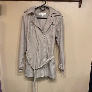 Kenneth Cole New York Tan Trench Coat with Belted Waist